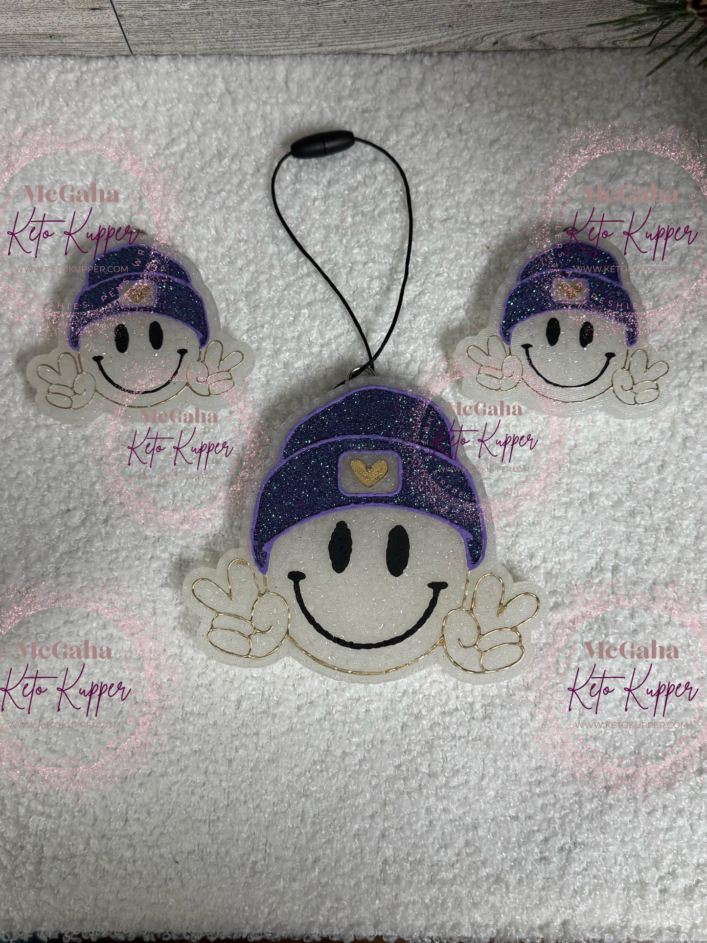 RTS Smiley Freshie & 2 Vent Clip SET