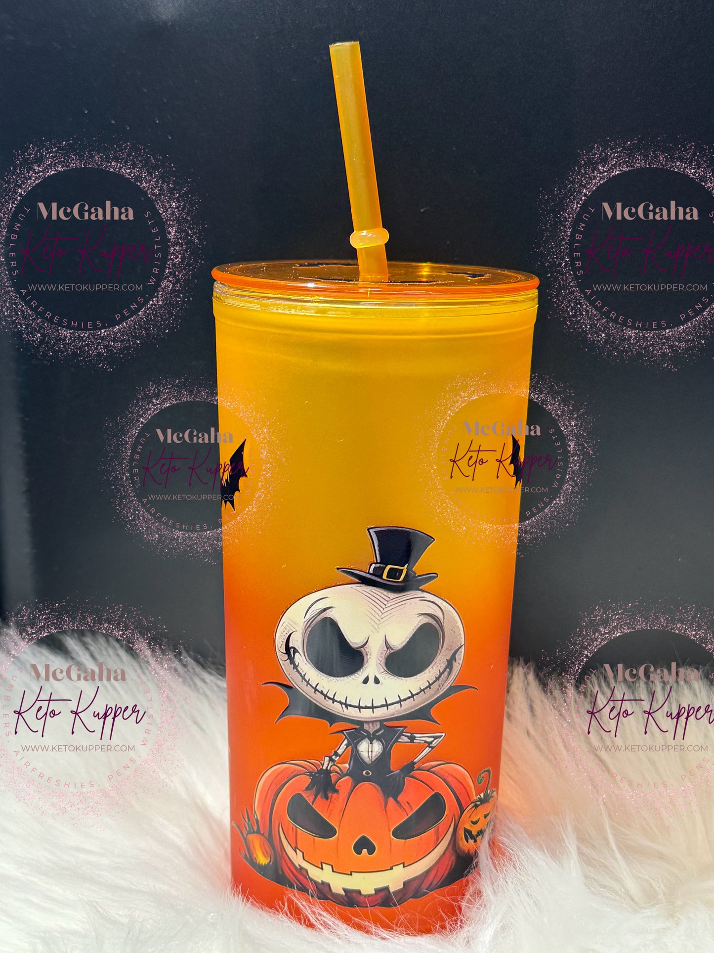 RTS 21oz Yellow & Orange Acrylic  Tumbler