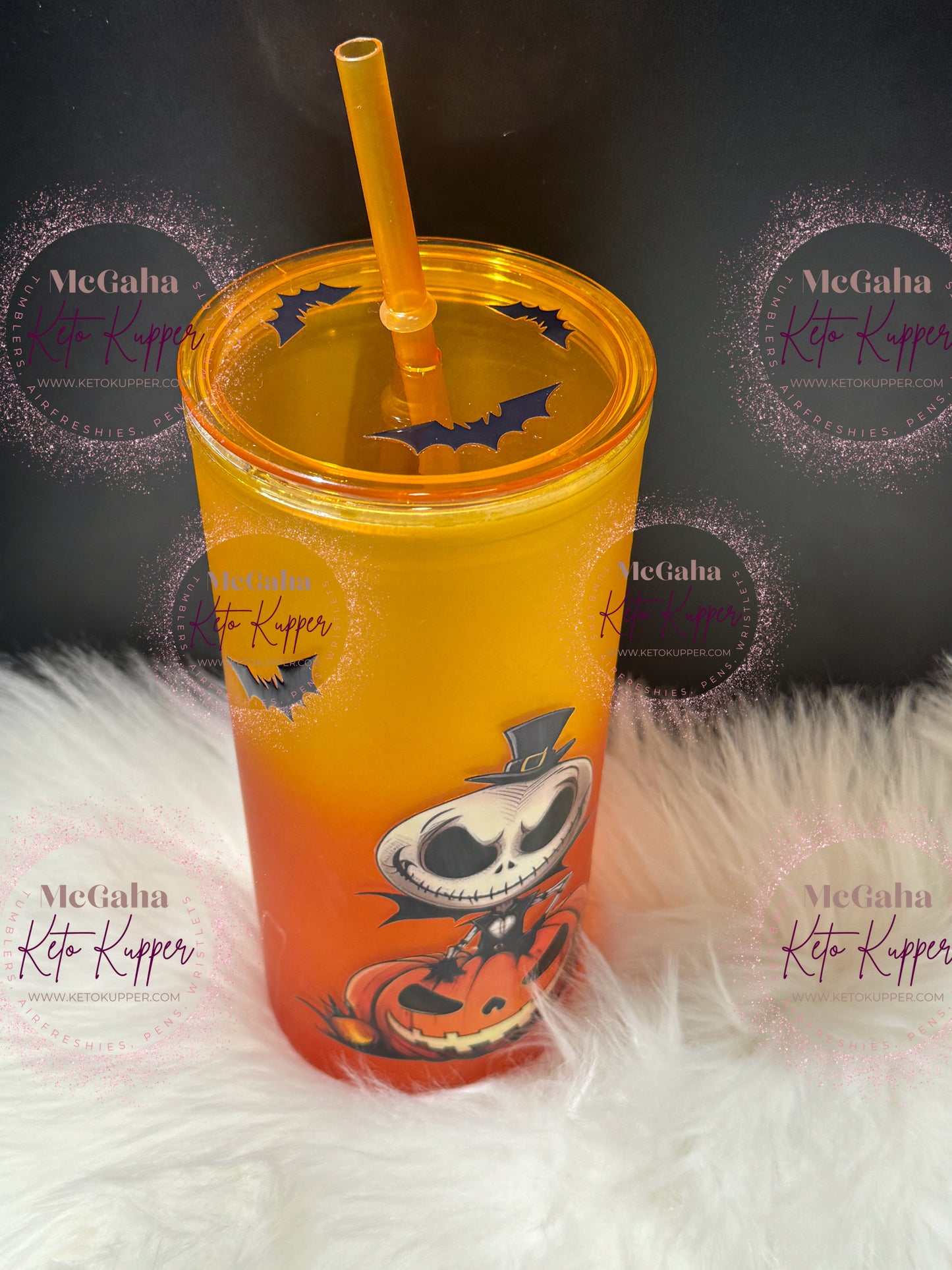 RTS 21oz Yellow & Orange Acrylic  Tumbler