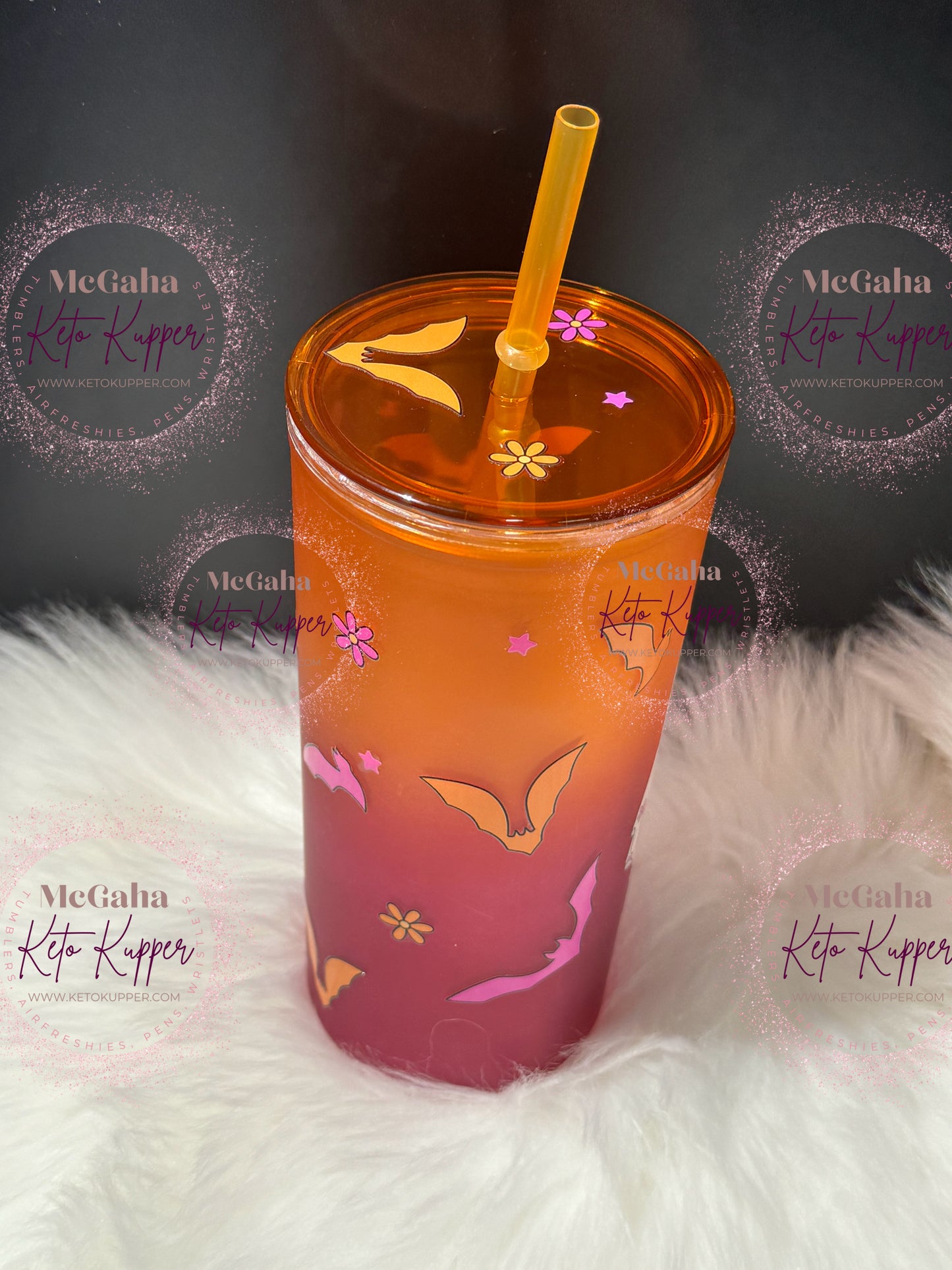 RTS 21oz Yellow & Orange Acrylic  Tumbler