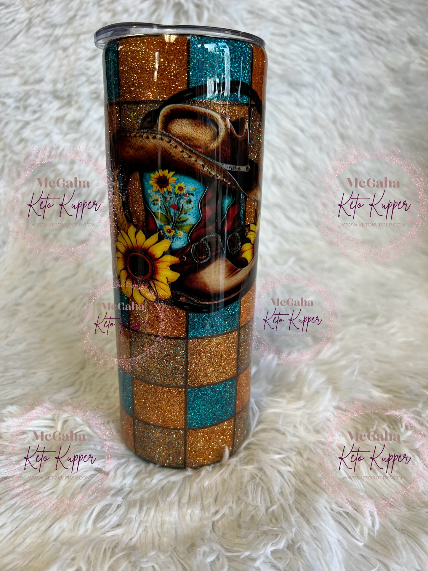 RTS 20oz Plaid Boots Tumbler