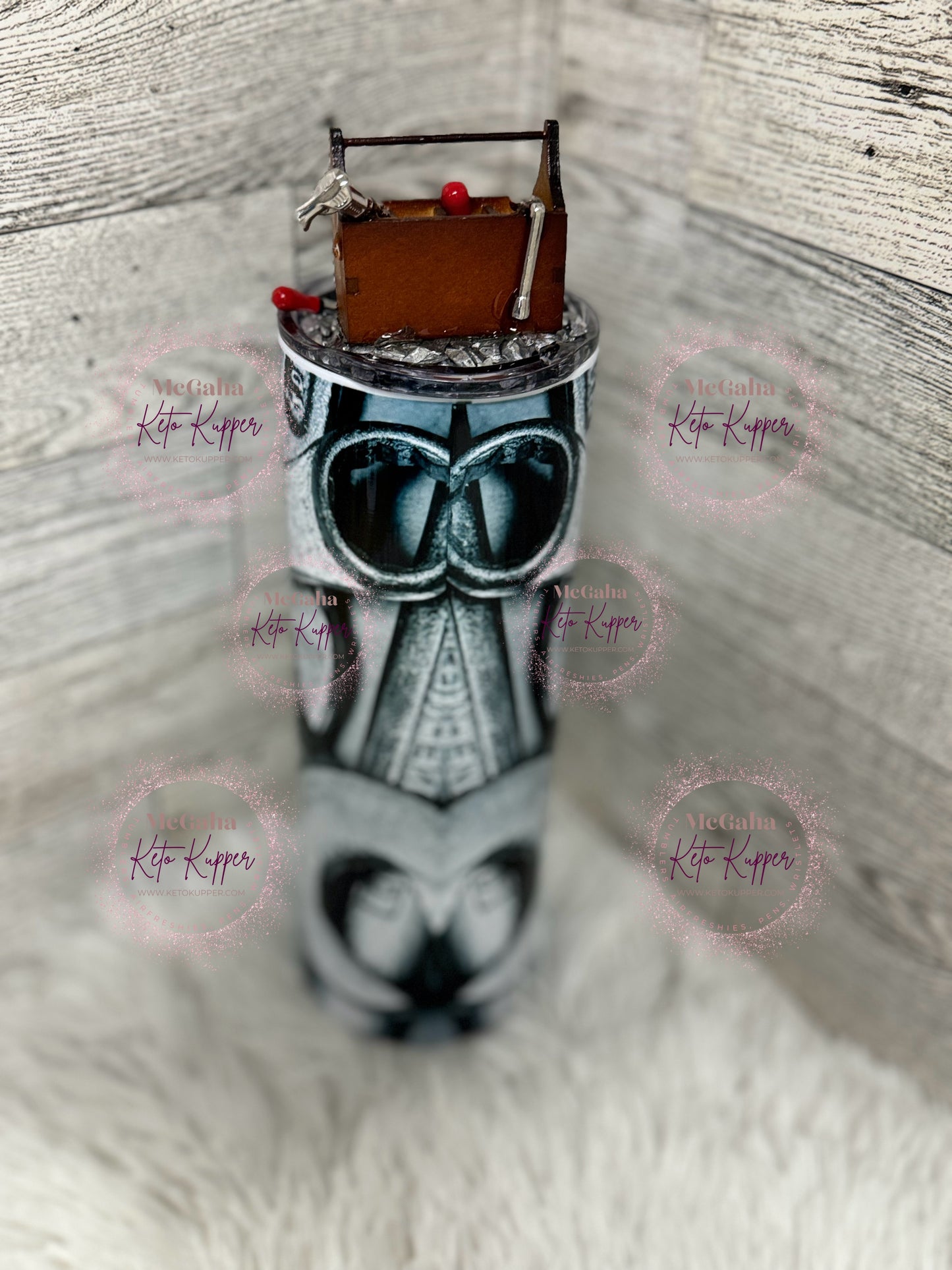 RTS 20 oz Skinny Straight Dad Tumbler with Custom Topper