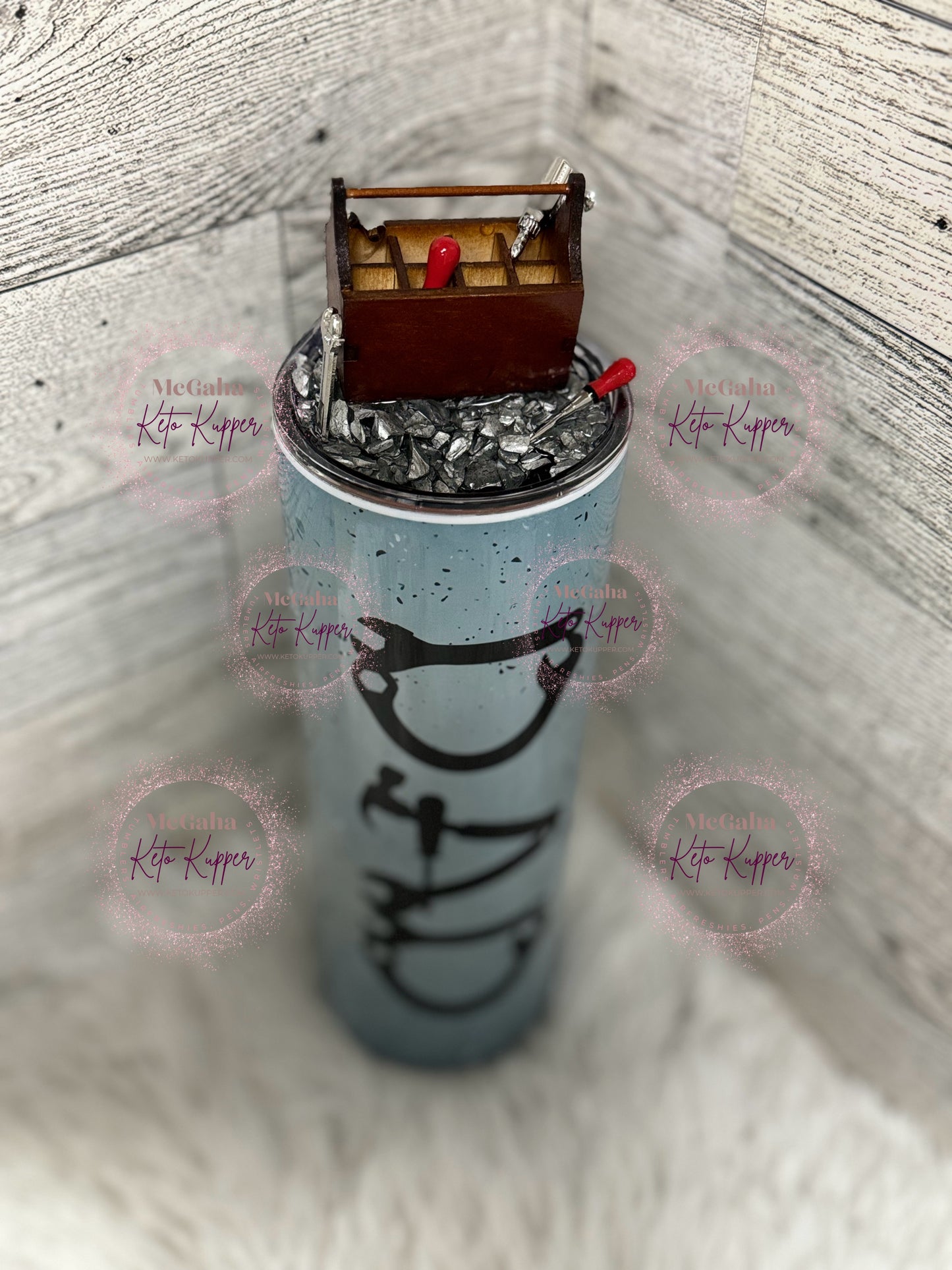 RTS 20 oz Skinny Straight Dad Tumbler with Custom Topper