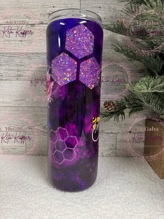 RTS 30oz Skinny Purple Bee Tumbler